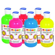 Box 6 tempera colori fluo 500ml colori assortiti PRIMO