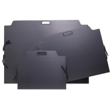 Cartella portadisegni polionda c/maniglia e chiusura a lacci 50x70cm nero Coloro