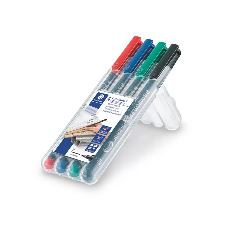 BUSTA 4 PENNARELLI LUMOCOLOR PERMANENT 318 F 0.6MM