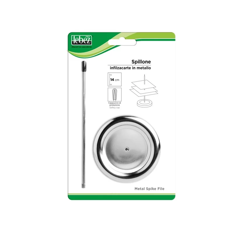 SPILLONE INFILZACARTE METALLO C/CAPPUCCIO ART.93