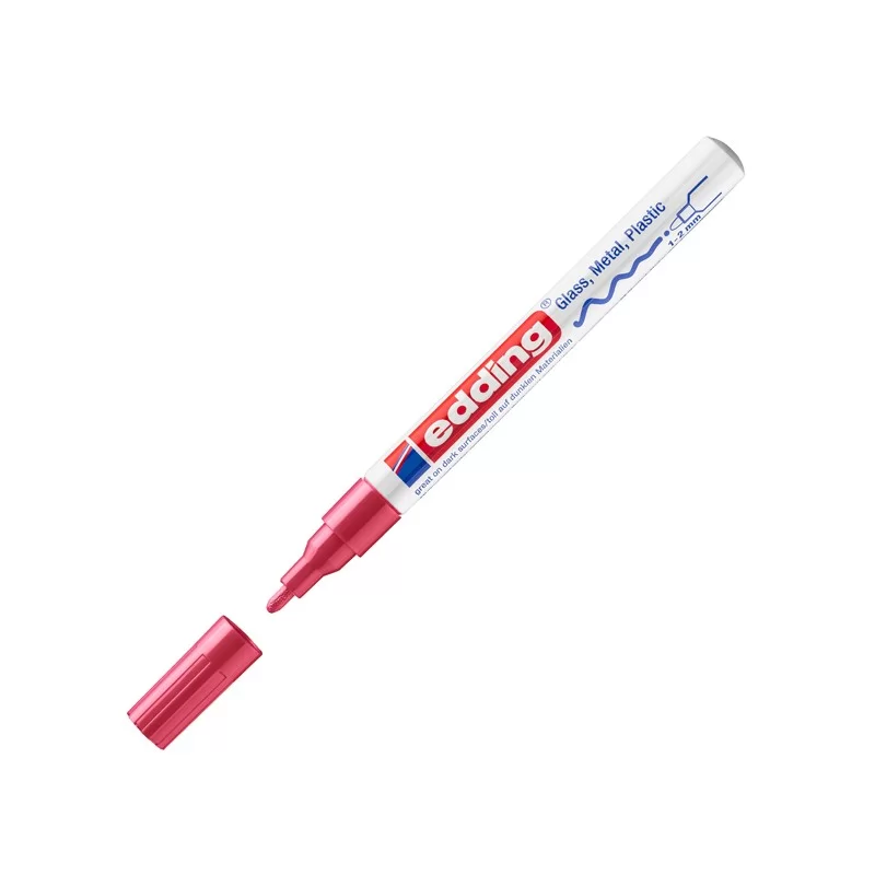 Marcatore EDDING 751 punta fine vernice rosso