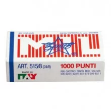 SCATOLA 1000 PUNTI ZENITH 515/8 (24/8) IN ACCIAIO NATURALE (Conf.10)