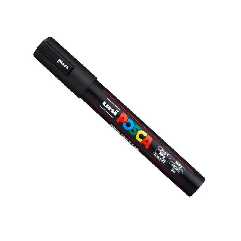 Marcatore UNI POSCA PC5M p.media 1,8-2,5mm nero UNI MITSUBISHI