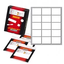 Etichetta adesiva bianca 37x27mm (10fogli x 15etichette) Markin (Conf.25)