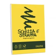 Blocco SCHIZZASTRAPPA 150fg 50gr A5 150x210mm FAVINI (Conf.5)