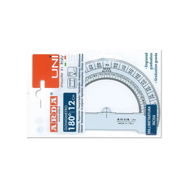 GONIOMETRO UNI ARDA 180° 12CM