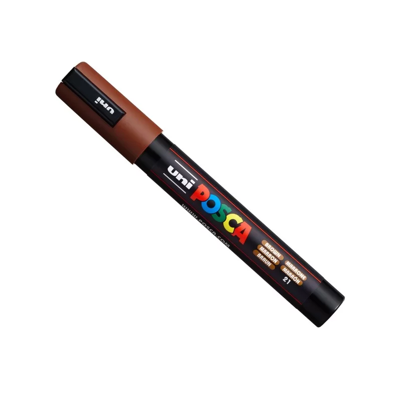 Marcatore UNI POSCA PC5M p.media 1,8-2,5mm marrone UNI MITSUBISHI