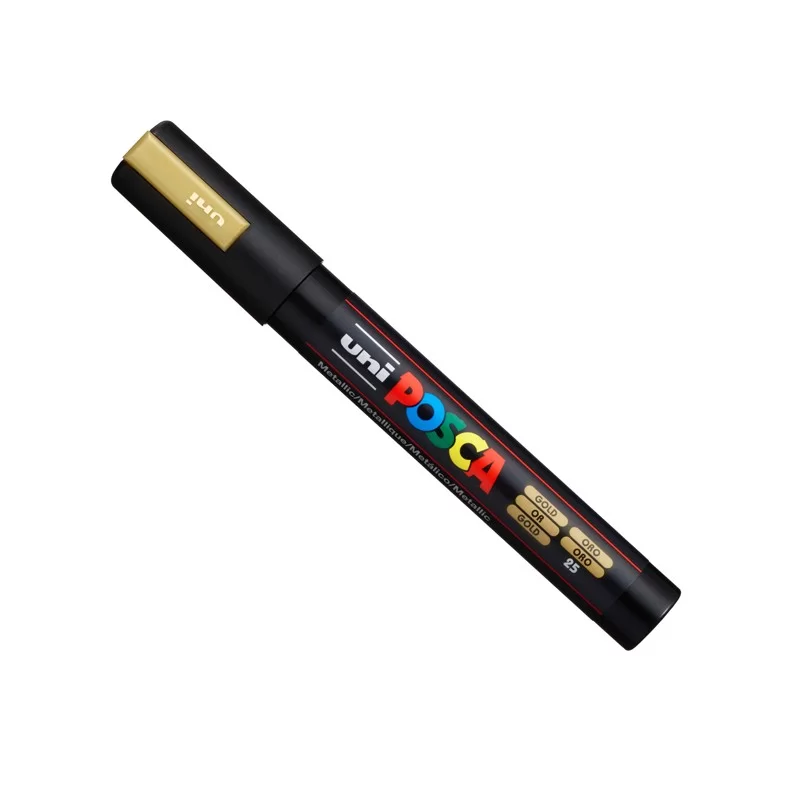 Marcatore UNI POSCA PC5M p.media 1,8-2,5mm oro UNI MITSUBISHI