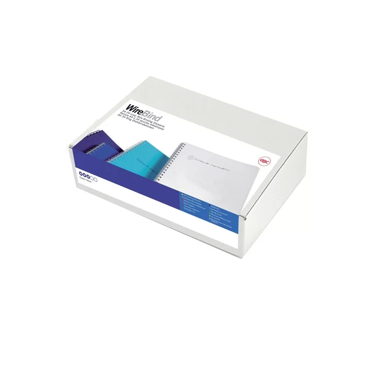 SCATOLA 100 DORSI METALLO 6,3MM BIANCO 34 ANELLI PASSO 3:1
