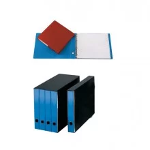 PORTATABULATI SINGOLO 4ANELLI 31,5X29CM AZZURRO 204U (Conf.2)