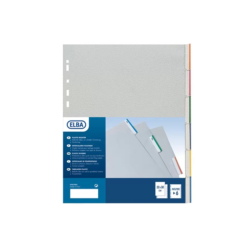 SEPARATORE 22X30 6 TASTI PPL NEUTRO SEPAREX FAVORIT 152/