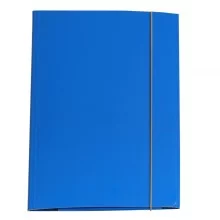 CARTELLINA CON ELASTICO 32PL 25X34CM AZZURRO (Conf.10)