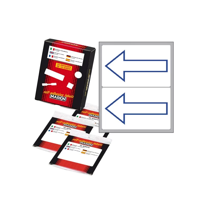 Etichetta adesiva bianca 115x70mm ALTO (10fg x 2etichette) Markin