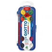 COLORI ACQUERELLO IN 12 COLORI pastiglie da Ø30mm GIOTTO