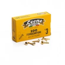 SCATOLA 100 FERMACAMPIONI N.3 17MM OTTONATI (Conf.10)