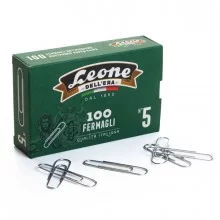 SCATOLA 100 FERMAGLI N.5 MM49 ZINCATI ANTIRUGGINE LEONE (Conf.10)
