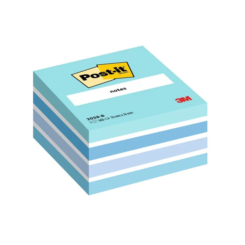 BLOCCO CUBO 450foglietti Post-it® 76x76mm 2028-B PASTELLO BLU