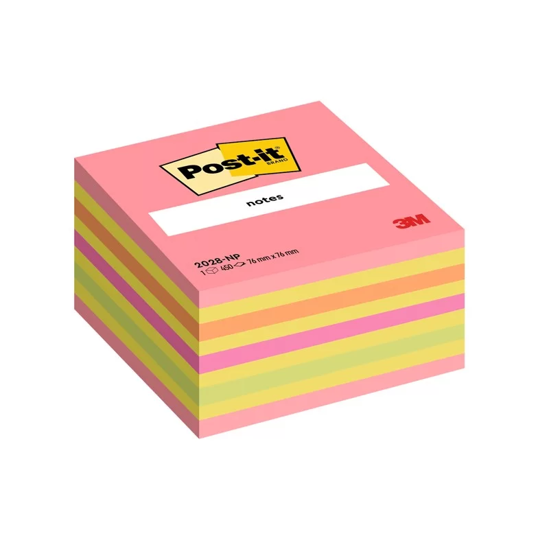 BLOCCO CUBO 450foglietti Post-it® 76x76mm 2028-NP ROSA GUAVA