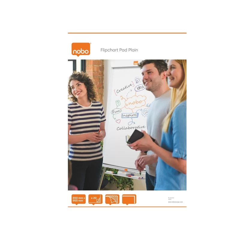 BLOCCO PER LAVAGNA 20FG 67x97CM BIANCHI NOBO