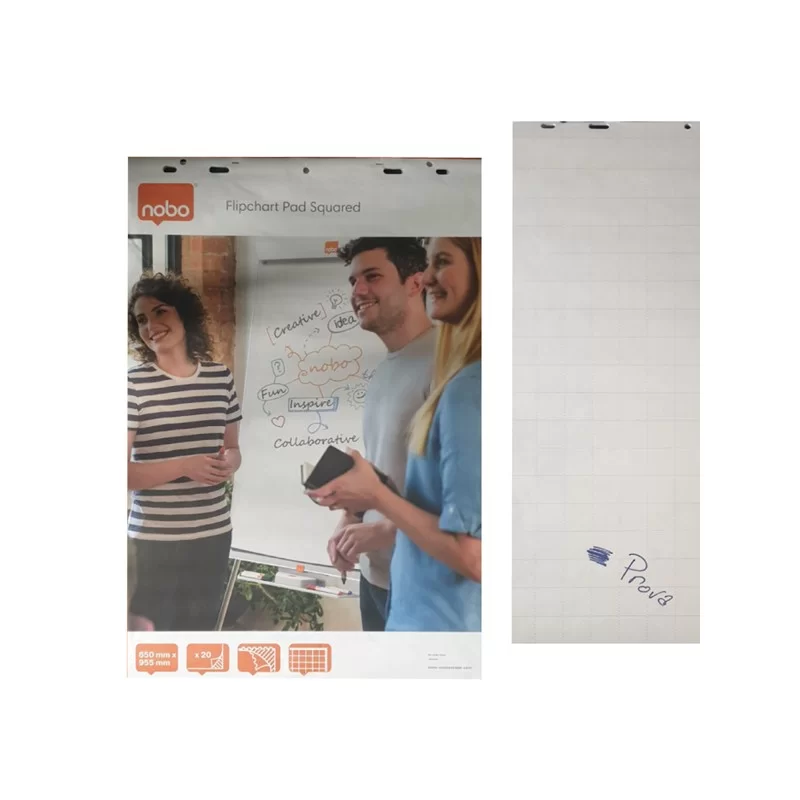 BLOCCO PER LAVAGNA 20FG 67x97CM QUADRETTATI 5x5cm NOBO