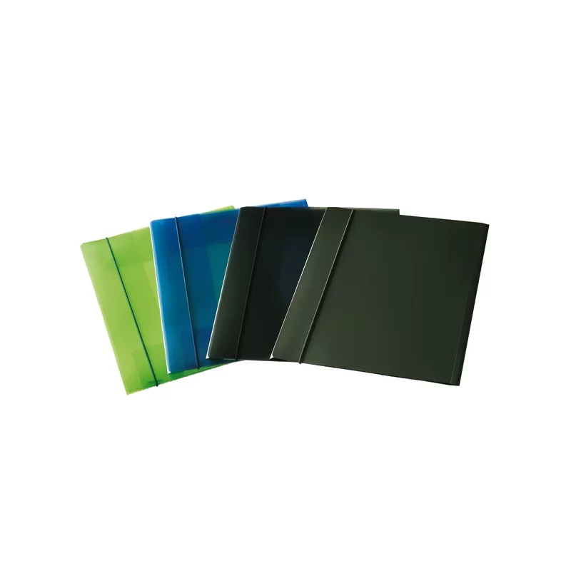 CARTELLINA CON ELASTICO EKO U110 TRASPARENTE BLU LEONARDI (Conf.10)