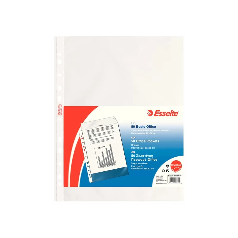 50 BUSTE FORATE 22X30 9/100 B.A. OFFICE ESSELTE