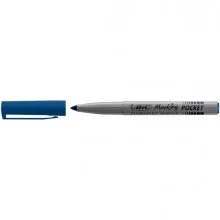 SCATOLA 12 MARCATORI POCKET 1445 BLU P.TONDA PERMANENTE BIC