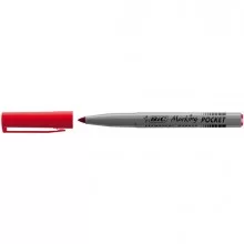 SCATOLA 12 MARCATORI POCKET 1445 ROSSO P.TONDA PERMANENTE BIC