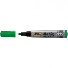 SCATOLA 12 MARCATORI 2000 VERDE P.TONDA PERMANENTE BIC