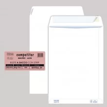 500 buste sacco COMPETITOR FSC® bianca strip adesivo 250x353mm 80gr Pigna Envelo