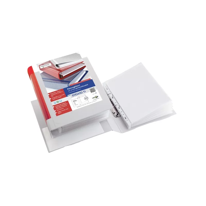 Raccoglitore STELVIO TI 65 A4 2Q 22x30cm bianco personalizzabile SEI ROTA