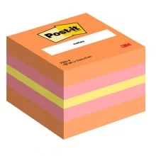 BLOCCO MINICUBO 400foglietti Post-it® 51x51mm 2051-P MELONE/ROSA GUAVA