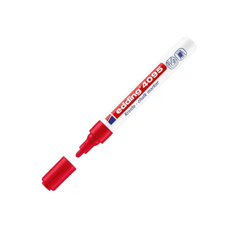 Marcatore EDDING 4095 punta conica gesso liquido rosso