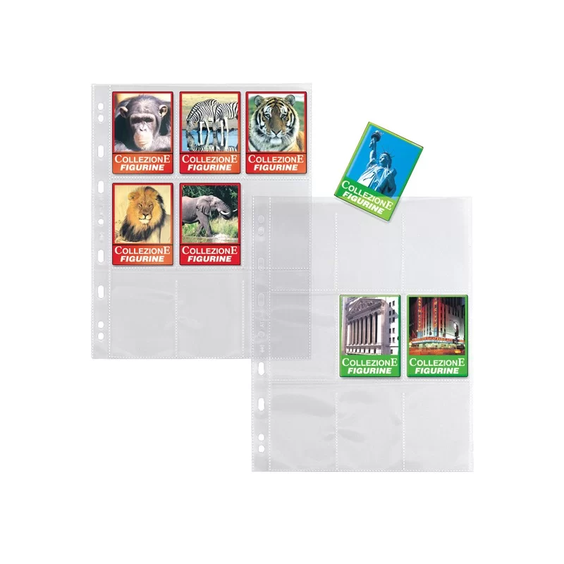 10 buste forate ATLA K 21x29,7cm porta 9 figurine SEI ROTA