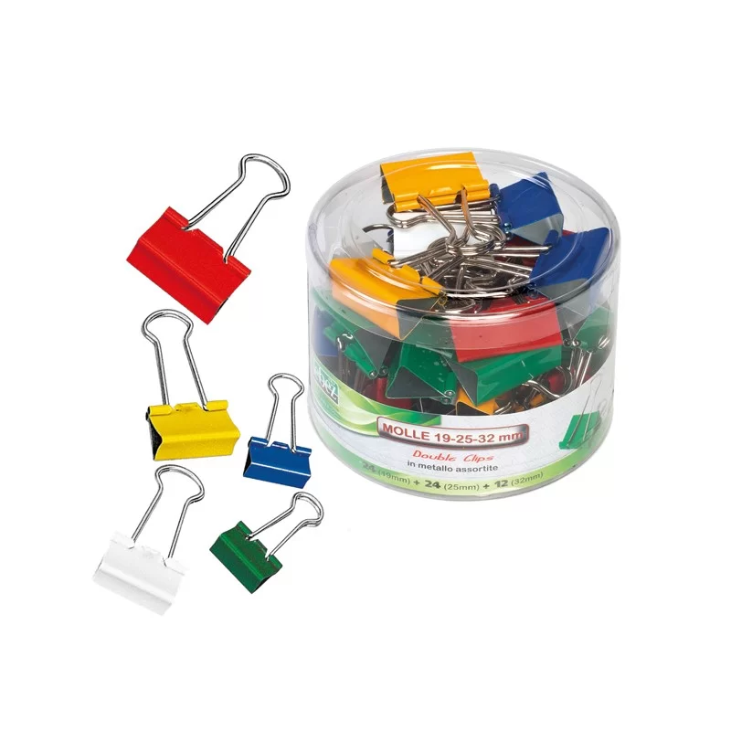 BARATTOLO 60 DOUBLE CLIPS ASSORTITE ART.566
