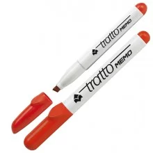 PENNARELLO A SECCO TRATTO MEMO PuntaScalpello ROSSO PER LAVAGNA (Conf.12)