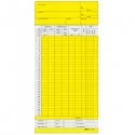 100 SCHEDE OROLOGIO MENSILI 22X10 GIALLE E3866