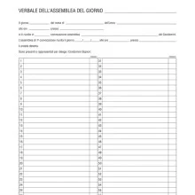 REGISTRO VERBALI ASSEMBLEA CONDOMINIO 96PAG 31X24,5CM E2529