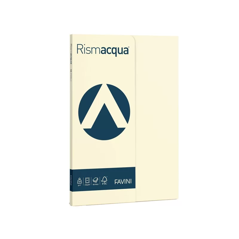 Carta RISMACQUA SMALL A4 200gr 50fg avorio 110 FAVINI