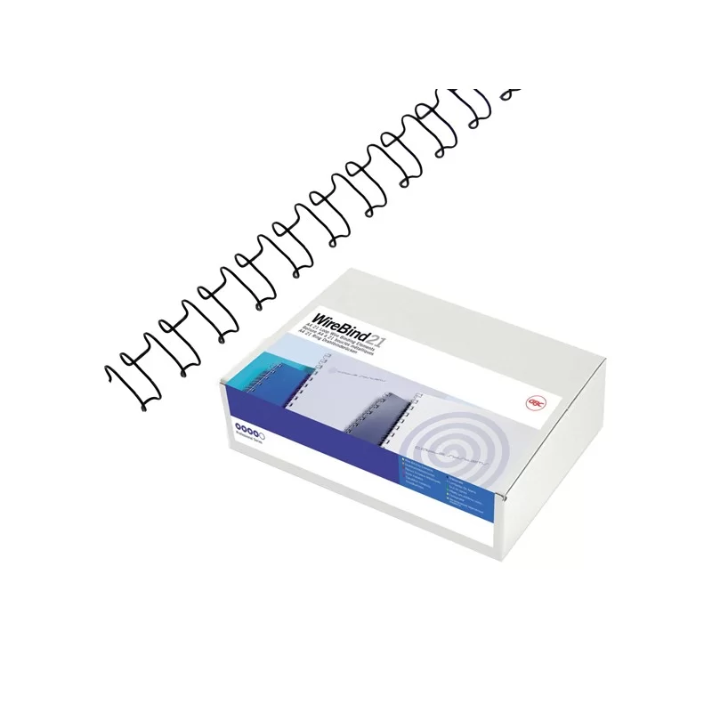 Scatola 100 dorsi spirale metallo IBIWIRE 14mm argento 21 anelli