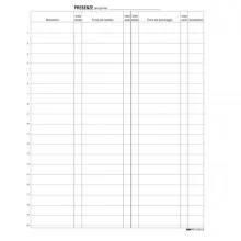 REGISTRO FIRME PRESENZE AL LAVORO 31X24 100PAG. E2819