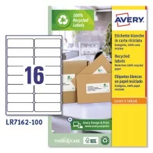 Etichette in carta riciclata bianca - 99,1x33,9mm - Laser - 100 fg Avery