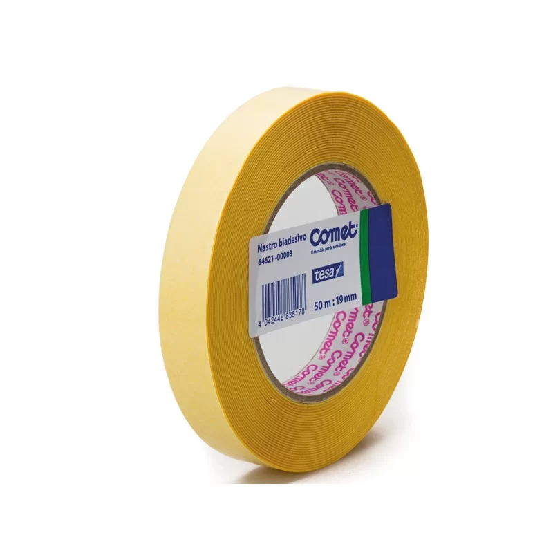 NASTRO BIADESIVO 50MTX19MM TRASP. 64-621 TERMO SINGOLO COMET