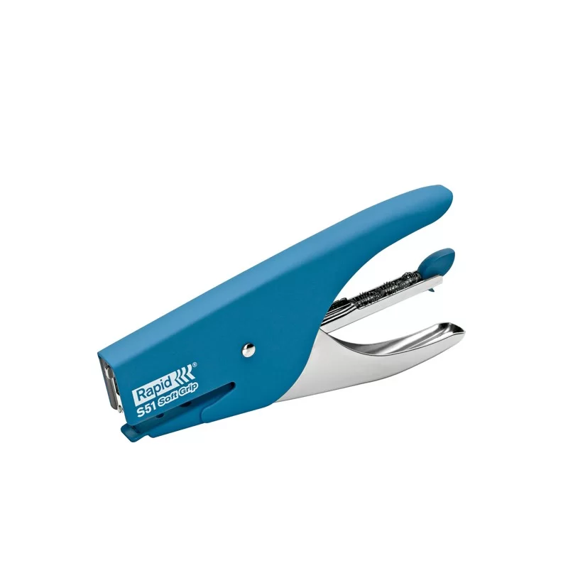 Cucitrice a pinza RAPID S51 SOFT GRIP azzurro