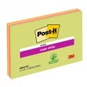 BLOCCO 45foglietti Post-it® Super Sticky 203x152mm MEETING NOTE NEON 6845-SSP (Conf.4)