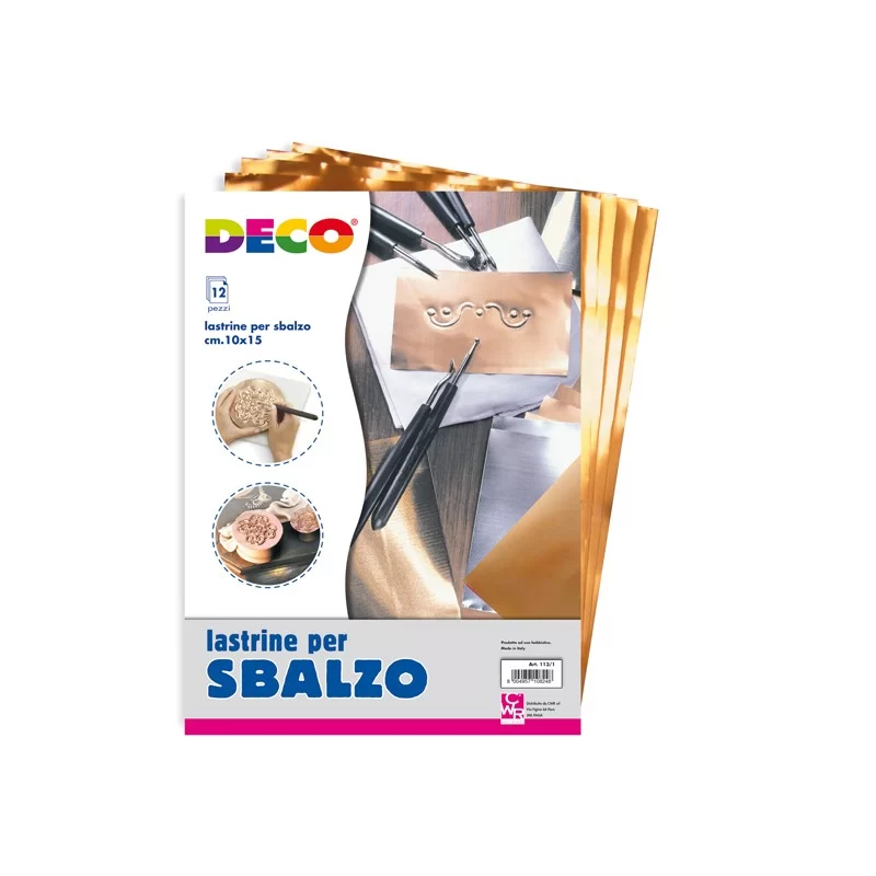 12 LASTRINE ALLUMINIO/RAME 20x30CM 113/4 DECO