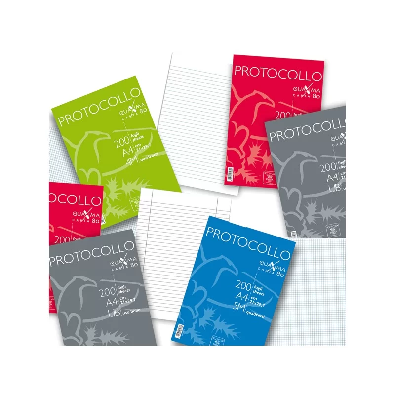 PROTOCOLLO A4 5MM 200FG 80GR PIGNA