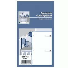 BLOCCO COMANDE A 2 TAGLIANDI 25/25 FOGLI AUTORIC. 17X9,9 E5910 (Conf.20)