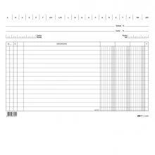 100 SCHEDE 3 COLONNE ORIZZONTALI 17X24CM E3369BL