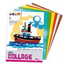 ALBUM COLLAGE CARTA LUCIDA RASATA 12FG 24X34CM DECO (Conf.5)
